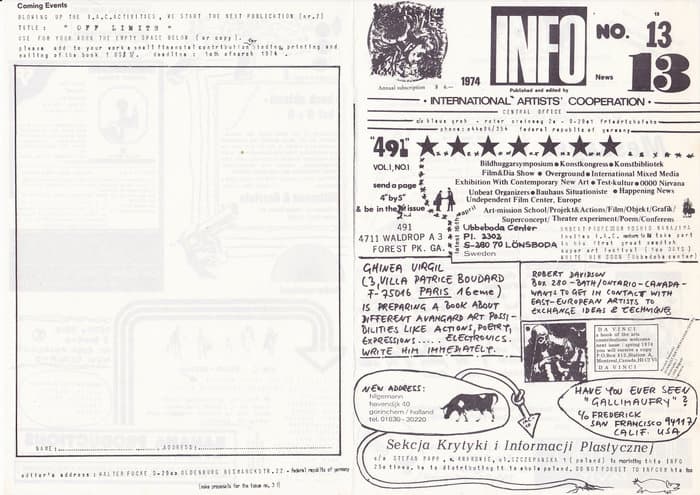 IAC (International Artists Cooperation) No.13