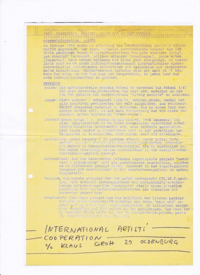 IAC (International Artists Cooperation) No.1
