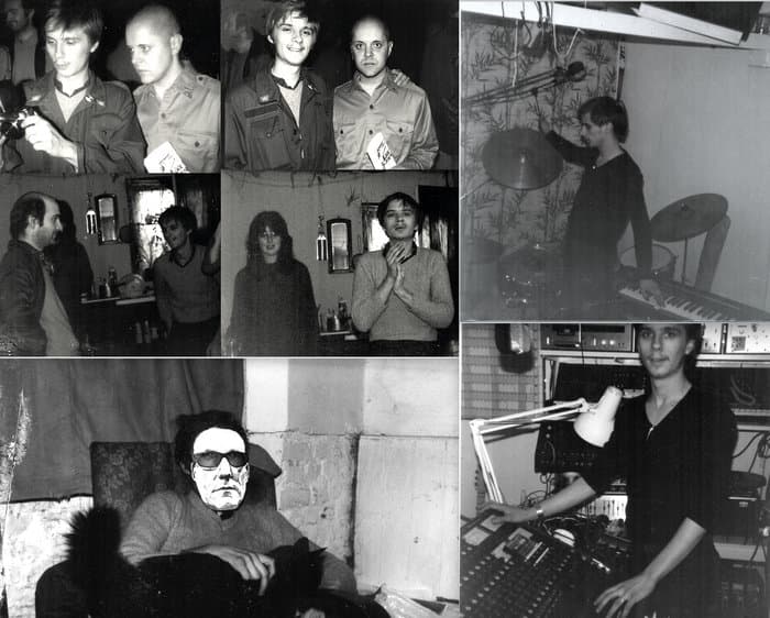 Photos of Ian Dobson with Genesis P-Orridge, Caroline K and Vittore Baroni