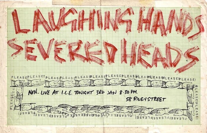 Poster: Laughing Hands and Severed Heads at ICE (2nd SH performance, Nightsong performed)