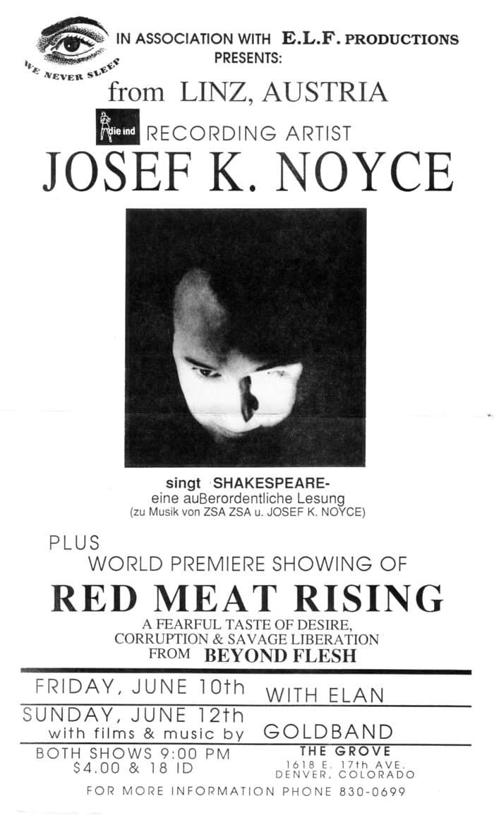 Tour Poster Denver 1988