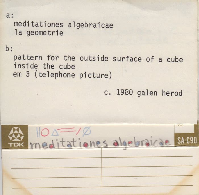 Meditationes Alebraicae