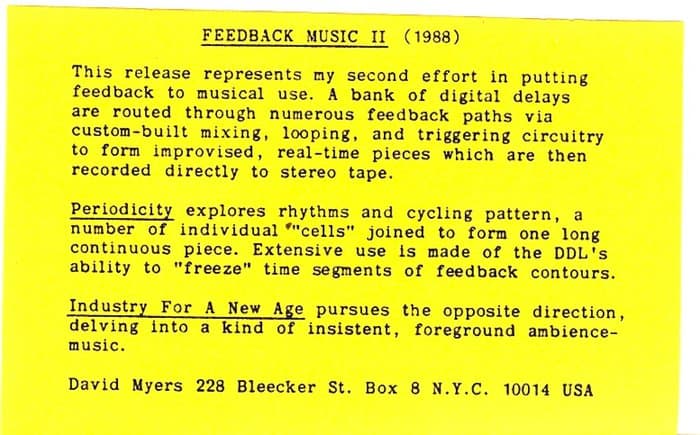 Feedback Music II (DM1)