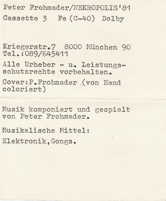 Nekropolis 81 - Cassette 3