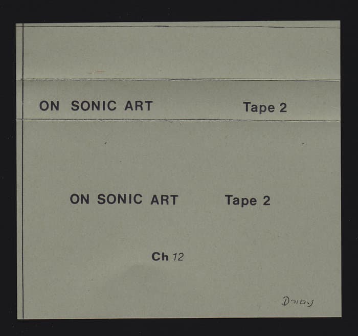 On Sonic Art