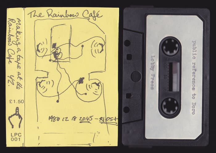Making a tape at the Rainbow Cafe