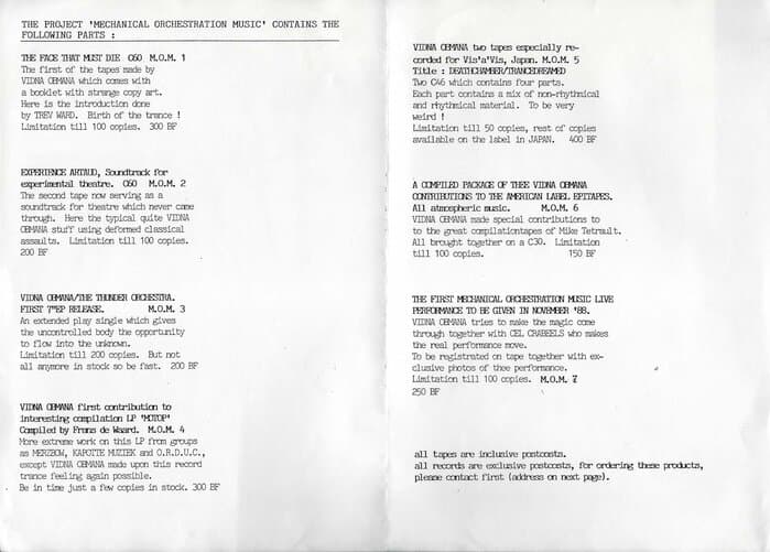 Mechanical Orchestration Music Catalogue
