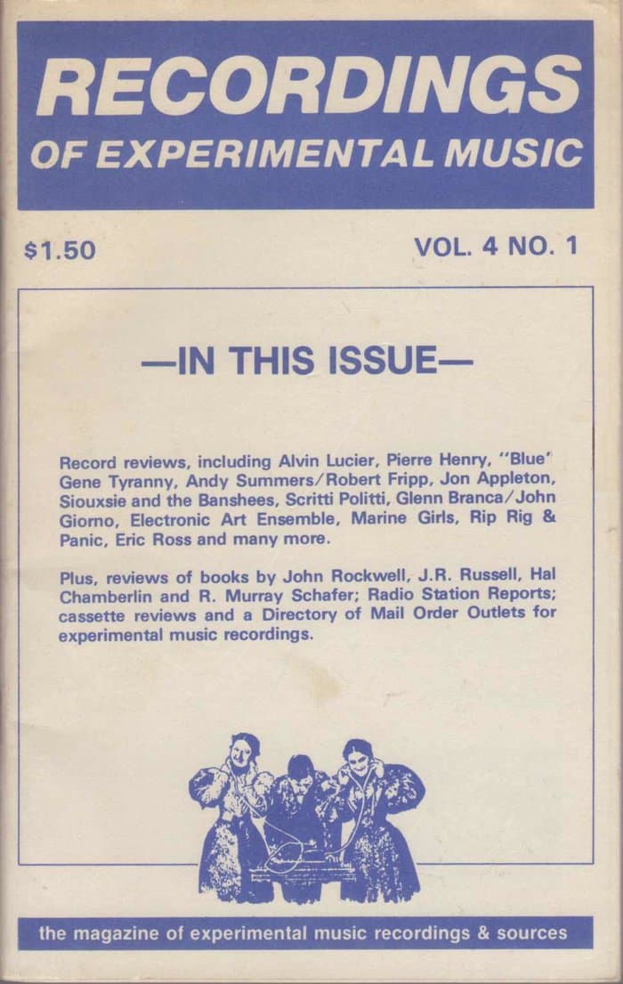 Recordings [of Experimental Music] Vol. 4 No.1 (1983)
