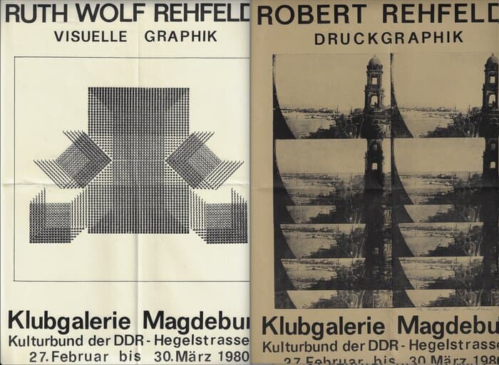 Visuelle Graphik Poster Klubgalerie Magdeburg 1980