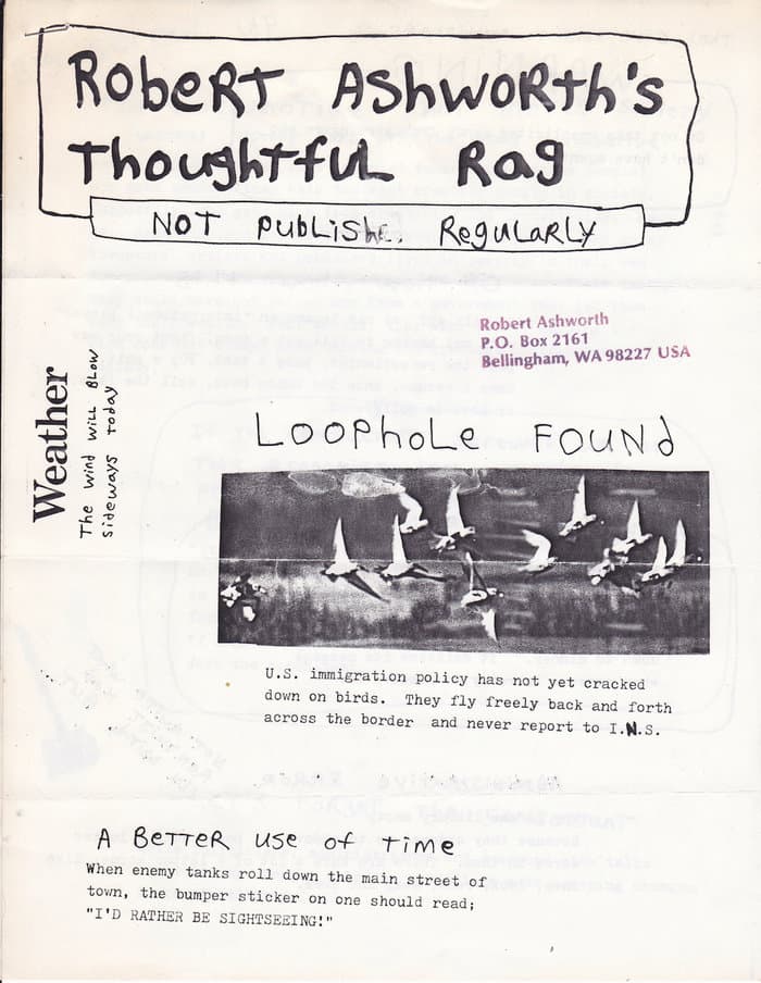Robert Ashworth's thoughtful Rag No.1