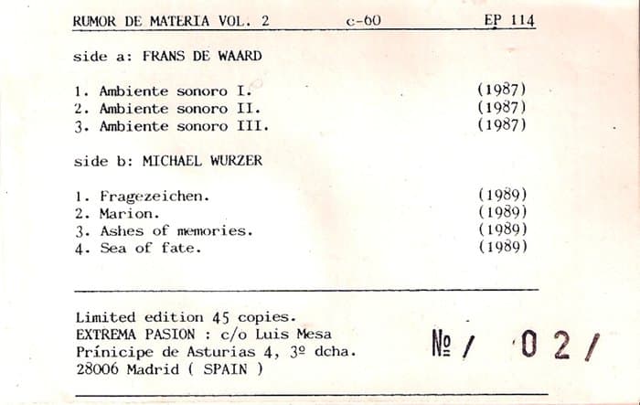 Rumor de Materia Vol.2