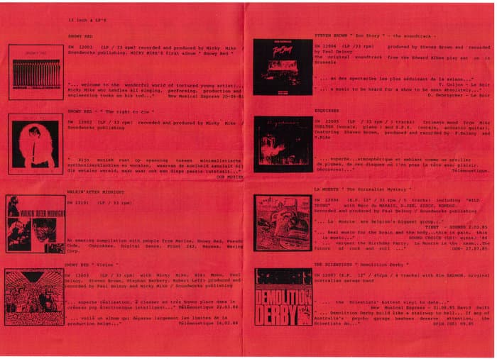 Soundwork Catalogue 1986