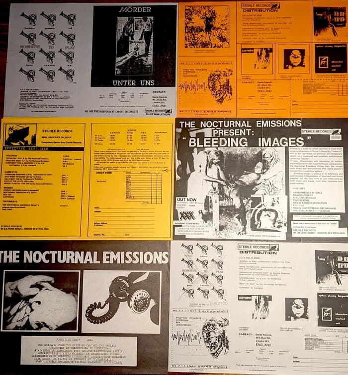 Sterile Records Promo Sheets