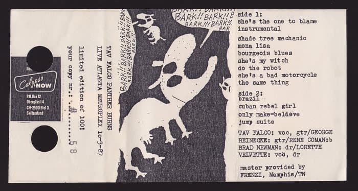 Tav Falco's Panther Burns  Live Atlanta Metroplex 10-3-87