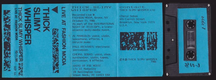 Live at Fashion Moda 10/11/86