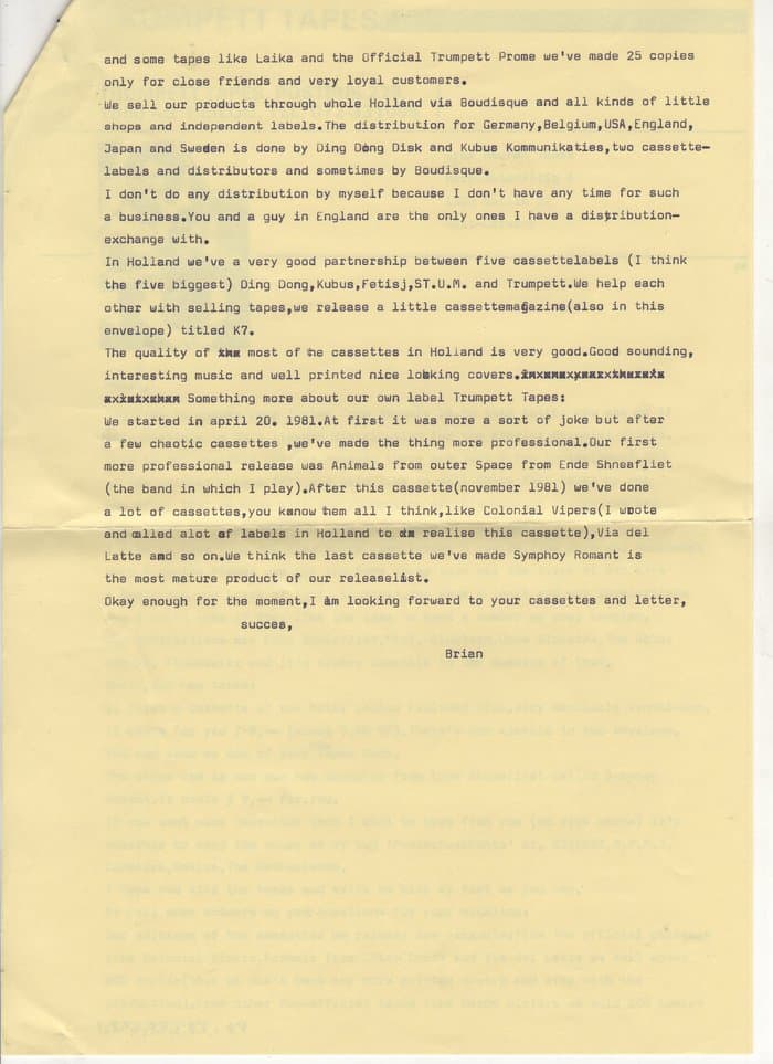 Trumpett letters