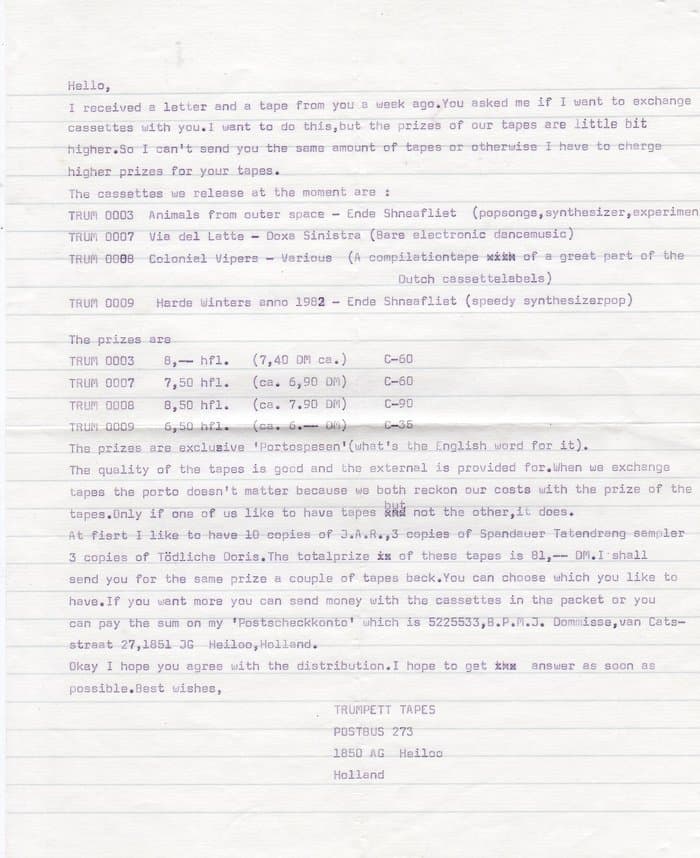 Trumpett letters