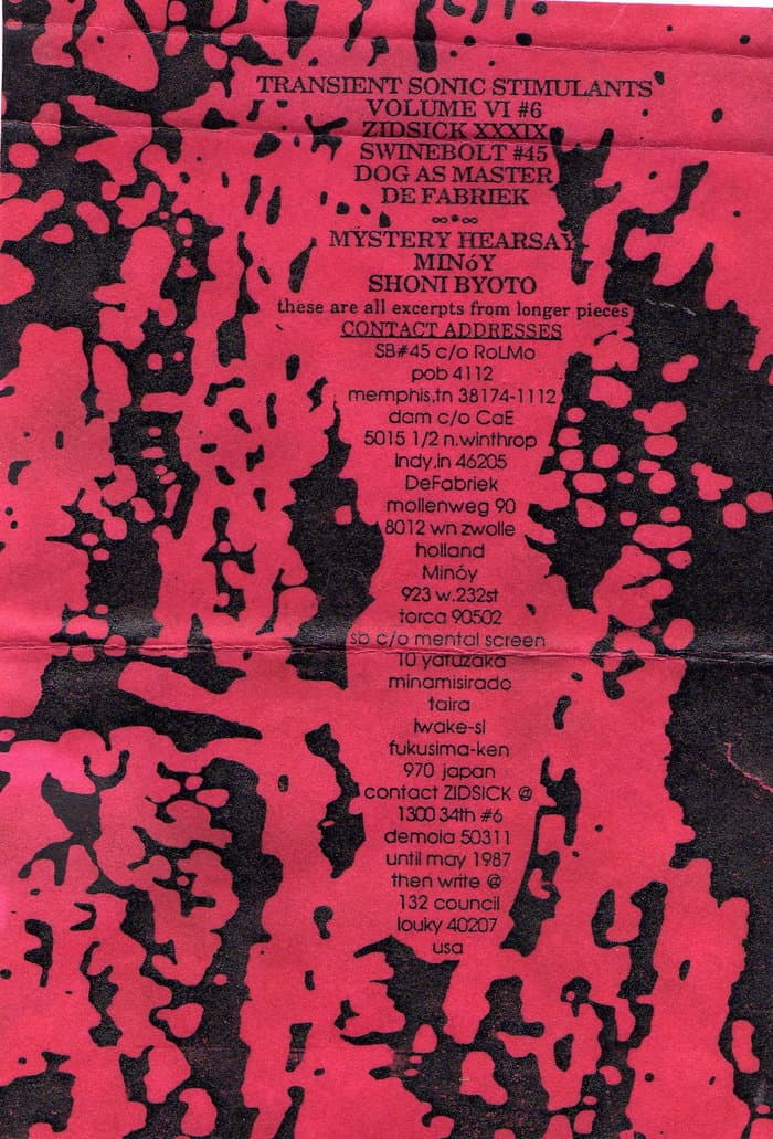 Transient Sonic Stimulants Volume VI #6