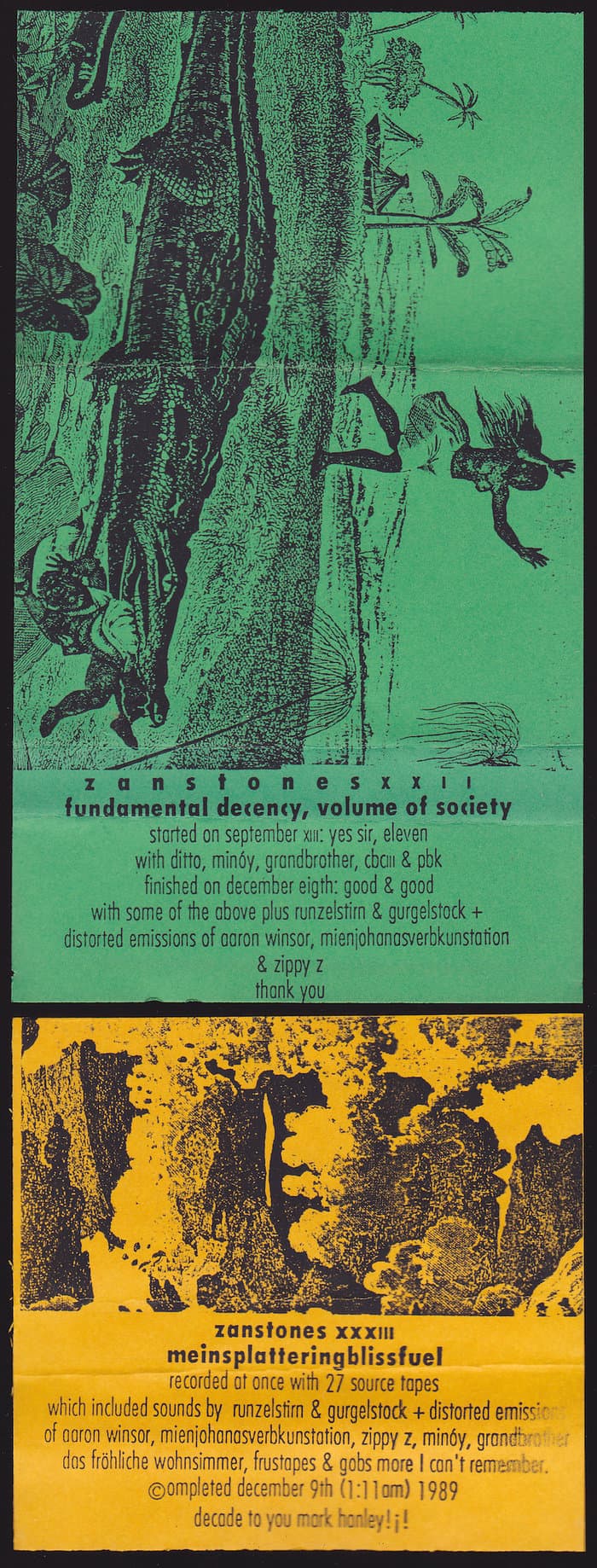 22 & 23 - Fundamental Decency, Volume Of Society + Meinsplatteringblissfuel