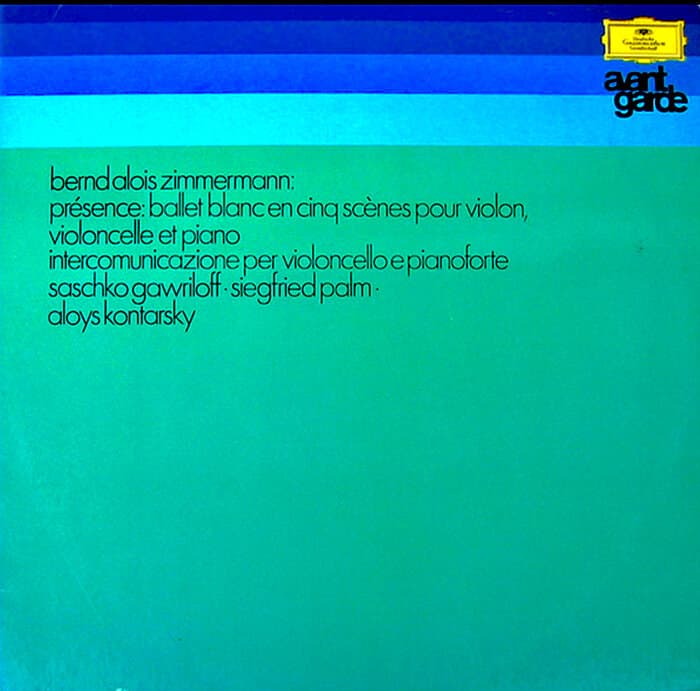 Présence: Ballet Blanc En Cinq Scènes Pour Violon, Violoncelle Et Piano / Intercomunicazione Per Violoncello Et Pianoforte