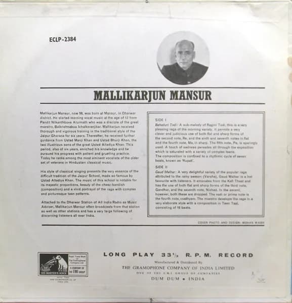 Mallikarjun Mansur — Mallikarjun Mansur
