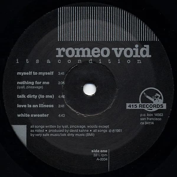 Romeo Void — Itsacondition