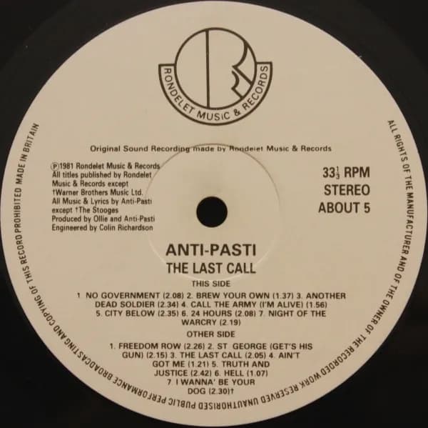 Anti-Pasti — The Last Call