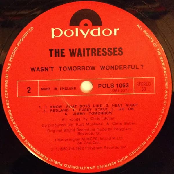 The Waitresses — Wasn't Tomorrow Wonderful?