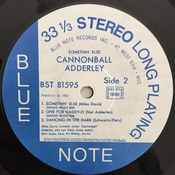 Cannonball Adderley, Miles Davis, Hank Jones, Sam Jones, Art Blakey — Somethin' Else