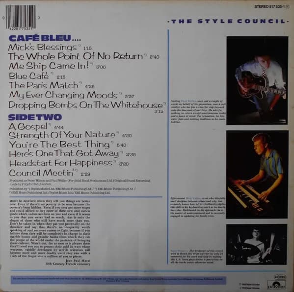 The Style Council — Café Bleu