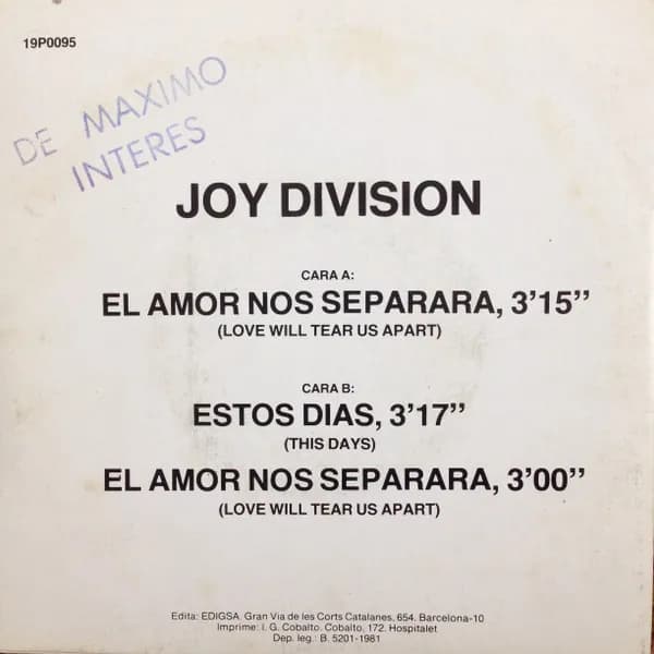 Joy Division — Love Will Tear Us Apart