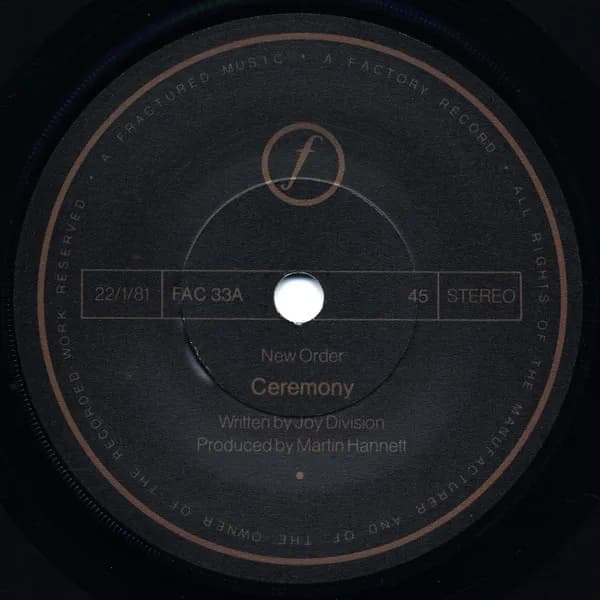 New Order — Ceremony