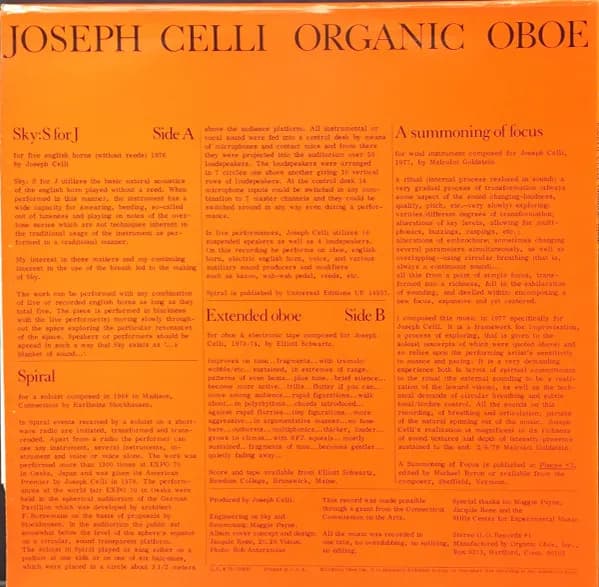 Joseph Celli — Organic Oboe