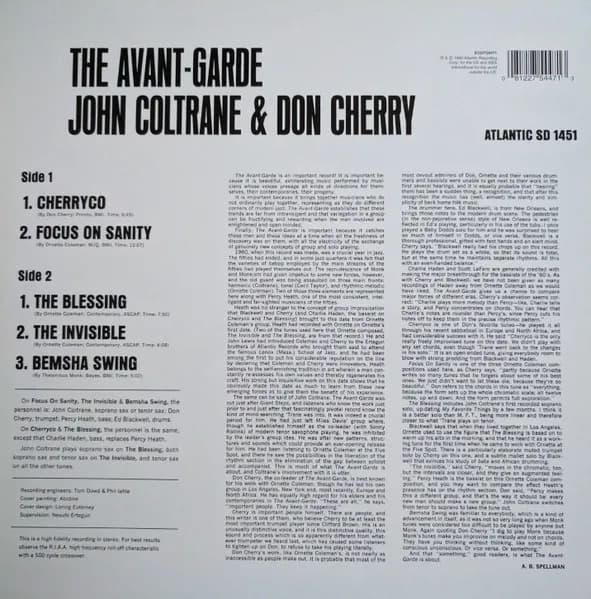 John Coltrane, Don Cherry — The Avant-Garde