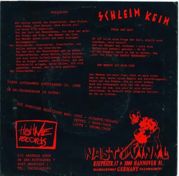 Schleim-Keim — Schwarz Rot Gold - Nie Gewollt