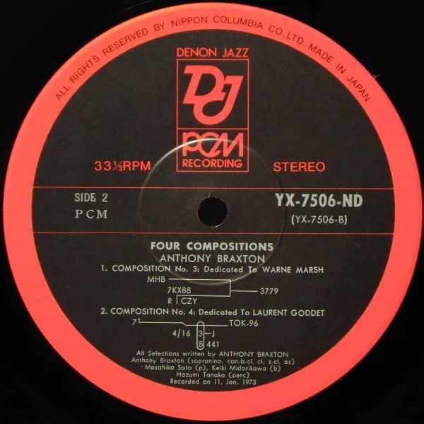 Anthony Braxton — Four Compositions (1973)
