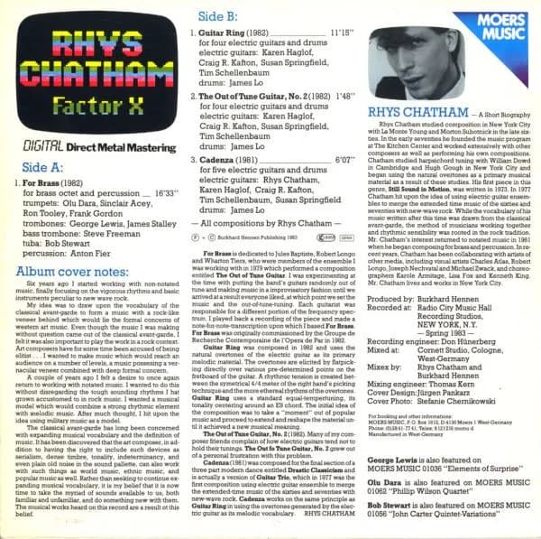 Rhys Chatham — Factor X