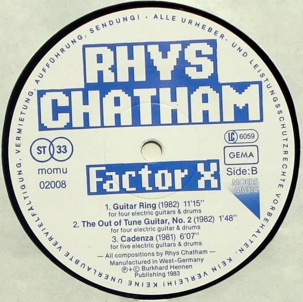 Rhys Chatham — Factor X