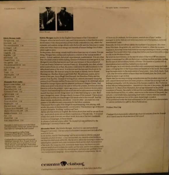 Edwin Morgan And Alexander Scott (9) — A Double Scotch - Edwin Morgan And Alexander Scott Read Their Own Poetry