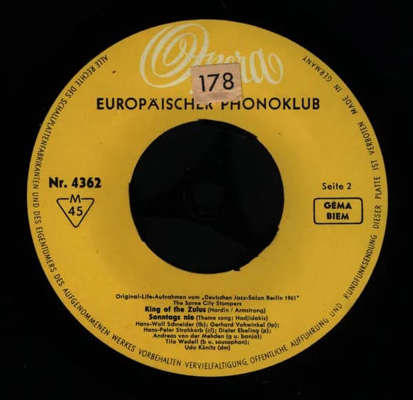 Das Albert Mangelsdorff Septett Mit Tete Montoliu / Spree City Stompers — Original-Life-Aufnahmen Vom "Deutschen Jazz-Salon Berlin 1961"
