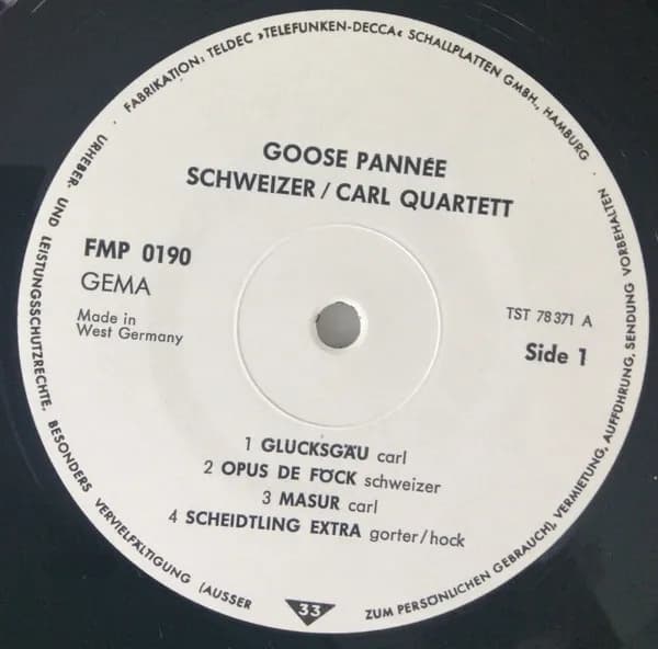 Schweizer-Carl-Quartet — Goose Pannée