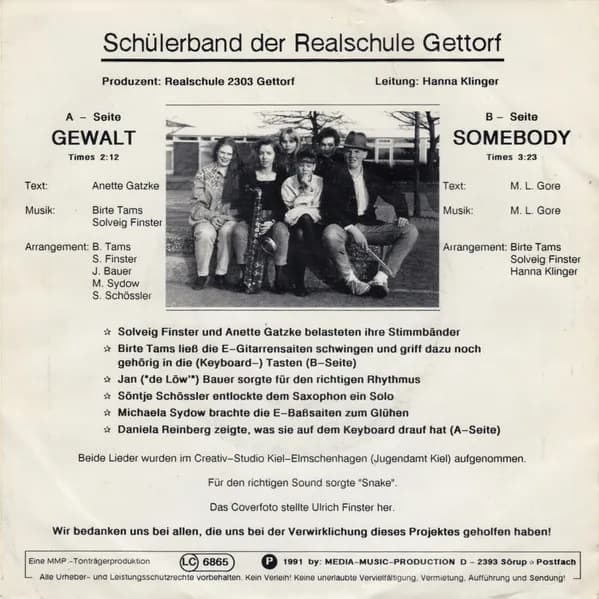 Schülerband Der Realschule Gettorf — Gewalt / Somebody