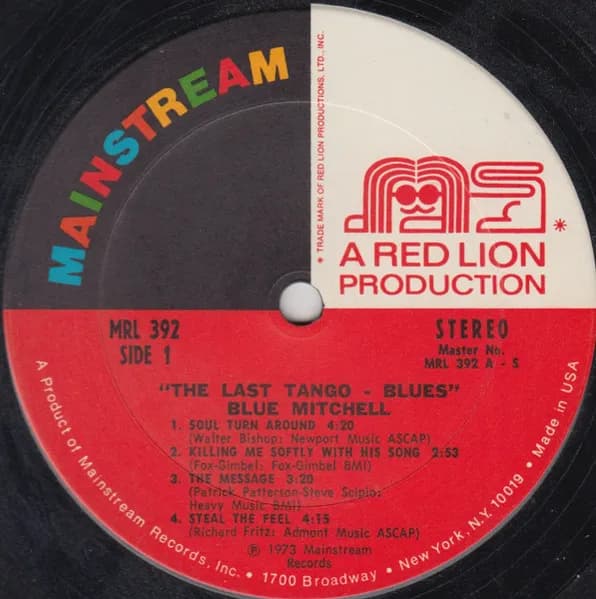 Blue Mitchell — The Last Tango=Blues