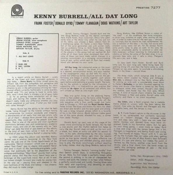 Kenny Burrell — All Day Long
