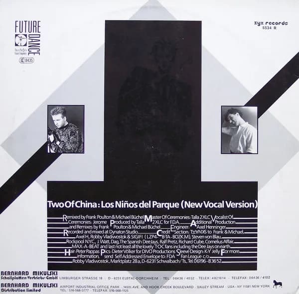 Two Of China — Los Niños Del Parque (New Vocal Version)