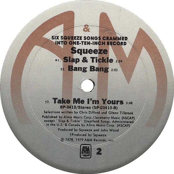Squeeze (2) — 6 Squeeze Songs Crammed Into One Ten-Inch Record