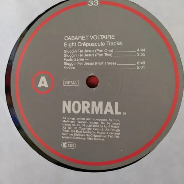 Cabaret Voltaire — Eight Crepuscule Tracks