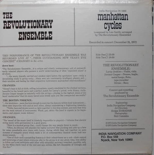 The Revolutionary Ensemble — Manhattan Cycles