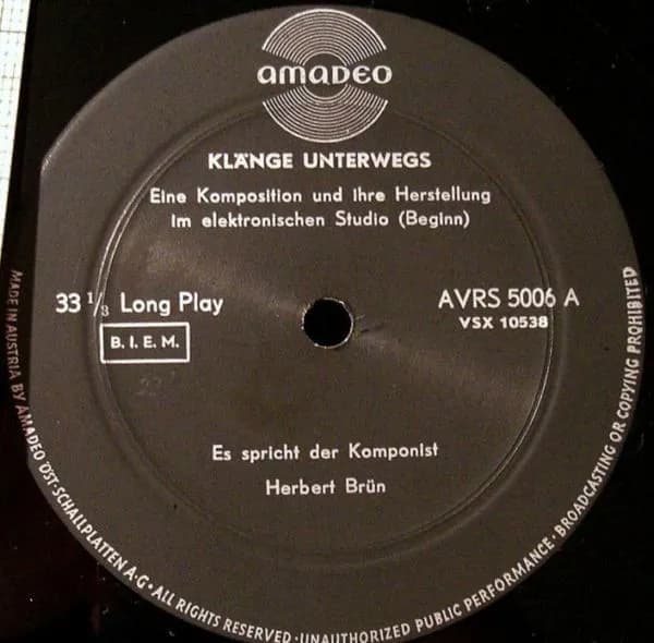 Herbert Brün — Klänge Unterwegs Und Anepigraphe