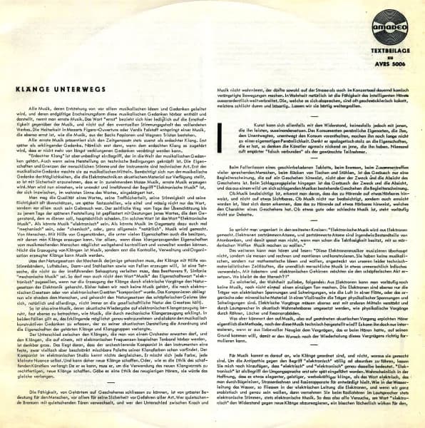 Herbert Brün — Klänge Unterwegs Und Anepigraphe